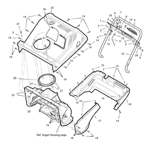 Body Covering Diagram and Parts List for 622594X85NC-SNOWSTORM 2006 Briggs and Stratton Snow Blower